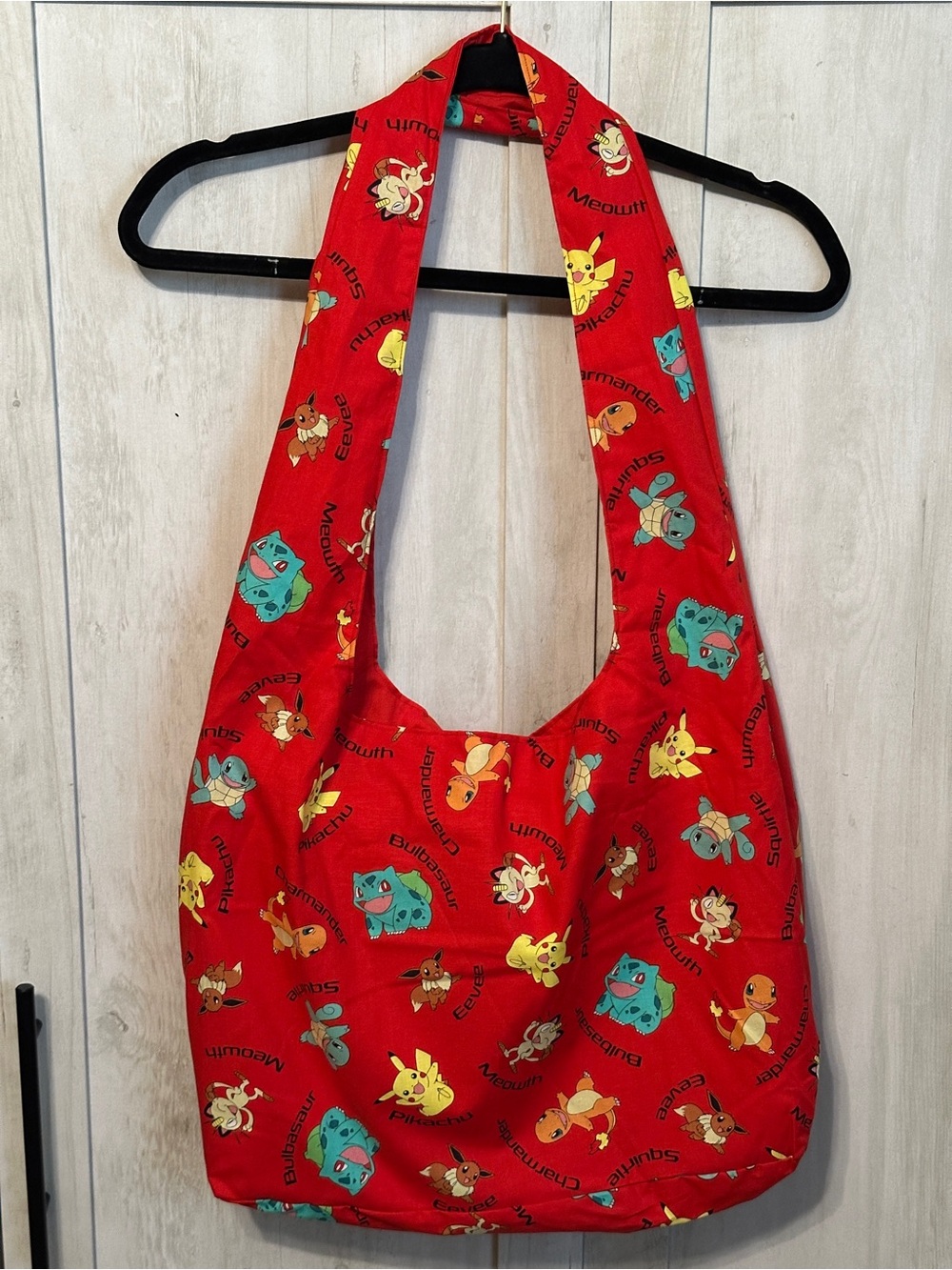 Pokémon Go Red Characters Collage Medium Size Shoulder Strap Handmade Tote Bag